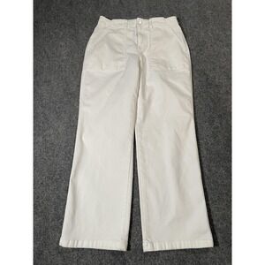 Sanctuary Denim Vacation Crop High Rise Flare Jeans Womens 28 White Wide Leg